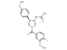 N-[(3S*,4R*)-1-(4-fluoro-3-methoxybenzoyl)-4-(4-methoxyphenyl)-3-pyrrolidinyl]acetamide