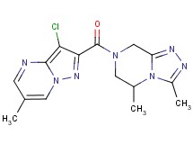 7-[(3-chloro-6-methylpyrazolo[1,5-a]pyrimidin-2-yl)carbonyl]-3,5-dimethyl-5,6,7,8-tetrahydro[1,2,4]triazolo[4,3-a]pyrazine