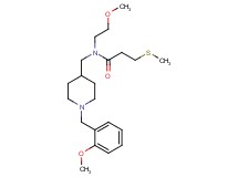 N-{[1-(2-methoxybenzyl)-4-piperidinyl]methyl}-N-(2-methoxyethyl)-3-(methylthio)propanamide