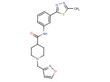 1-(3-isoxazolylmethyl)-N-[3-(5-methyl-1,3,4-thiadiazol-2-yl)phenyl]-4-piperidinecarboxamide