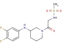 N-(2-{3-[(3,4-difluorophenyl)amino]-1-piperidinyl}-2-oxoethyl)methanesulfonamide