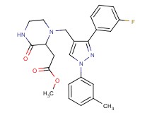 methyl (1-{[3-(3-fluorophenyl)-1-(3-methylphenyl)-1H-pyrazol-4-yl]methyl}-3-oxo-2-piperazinyl)acetate