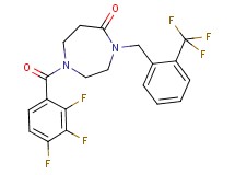 1-(2,3,4-trifluorobenzoyl)-4-[2-(trifluoromethyl)benzyl]-1,4-diazepan-5-one