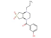 3-{[(4aS*,7aR*)-6,6-dioxido-4-propylhexahydrothieno[3,4-b]pyrazin-1(2H)-yl]carbonyl}phenol