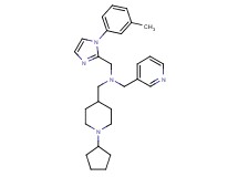 1-(1-cyclopentyl-4-piperidinyl)-N-{[1-(3-methylphenyl)-1H-imidazol-2-yl]methyl}-N-(3-pyridinylmethyl)methanamine