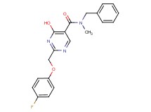 N-benzyl-2-[(4-fluorophenoxy)methyl]-4-hydroxy-N-methylpyrimidine-5-carboxamide