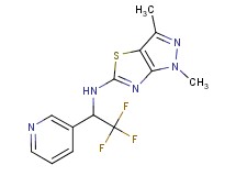 1,3-dimethyl-N-(2,2,2-trifluoro-1-pyridin-3-ylethyl)-1H-pyrazolo[3,4-d][1,3]thiazol-5-amine