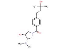 (3S*,4S*)-4-(dimethylamino)-1-[4-(3-hydroxy-3-methylbutyl)benzoyl]-3-pyrrolidinol