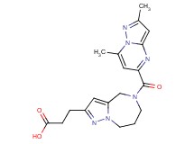 3-{5-[(2,7-dimethylpyrazolo[1,5-a]pyrimidin-5-yl)carbonyl]-5,6,7,8-tetrahydro-4H-pyrazolo[1,5-a][1,4]diazepin-2-yl}propanoic acid