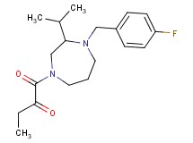 1-[4-(4-fluorobenzyl)-3-isopropyl-1,4-diazepan-1-yl]-1-oxobutan-2-one