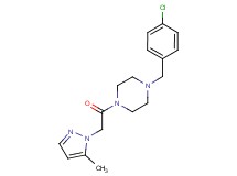 1-(4-chlorobenzyl)-4-[(5-methyl-1H-pyrazol-1-yl)acetyl]piperazine