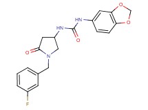 N-1,3-benzodioxol-5-yl-N'-[1-(3-fluorobenzyl)-5-oxo-3-pyrrolidinyl]urea