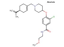 3-chloro-4-[(1-{[(4S)-4-isopropenyl-1-cyclohexen-1-yl]methyl}-4-piperidinyl)oxy]-N-(2-methoxyethyl)benzamide