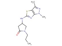 4-[(1,3-dimethyl-1H-pyrazolo[3,4-d][1,3]thiazol-5-yl)amino]-1-propylpyrrolidin-2-one