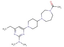 4-[4-(4-acetyl-1,4-diazepan-1-yl)piperidin-1-yl]-6-ethyl-N,N-dimethylpyrimidin-2-amine