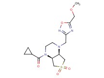 (4aR*,7aS*)-1-(cyclopropylcarbonyl)-4-{[5-(methoxymethyl)-1,2,4-oxadiazol-3-yl]methyl}octahydrothieno[3,4-b]pyrazine 6,6-dioxide