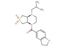 (4aS*,7aR*)-1-(2,3-dihydro-1-benzofuran-5-ylcarbonyl)-4-isobutyloctahydrothieno[3,4-b]pyrazine 6,6-dioxide