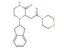 4-(2,3-dihydro-1H-inden-2-yl)-3-[2-oxo-2-(4-thiomorpholinyl)ethyl]-2-piperazinone