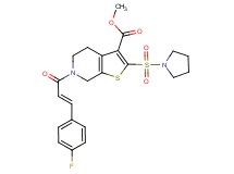 methyl 6-[(2E)-3-(4-fluorophenyl)-2-propenoyl]-2-(1-pyrrolidinylsulfonyl)-4,5,6,7-tetrahydrothieno[2,3-c]pyridine-3-carboxylate