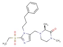 (3S*)-4-{[2-(ethylsulfonyl)-1-(3-phenylpropyl)-1H-imidazol-5-yl]methyl}-1,3-dimethyl-2-piperazinone