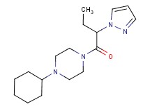 1-cyclohexyl-4-[2-(1H-pyrazol-1-yl)butanoyl]piperazine