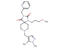 8-[(1,5-dimethyl-1H-pyrazol-4-yl)methyl]-1-(3-methoxypropyl)-3-(2-pyridinylmethyl)-1,3,8-triazaspiro[4.5]decane-2,4-dione