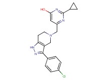 6-{[3-(4-chlorophenyl)-1,4,6,7-tetrahydro-5H-pyrazolo[4,3-c]pyridin-5-yl]methyl}-2-cyclopropylpyrimidin-4-ol