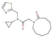 N-cyclopropyl-2-(2-oxoazonan-1-yl)-N-(1,3-thiazol-2-ylmethyl)acetamide