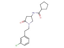 N-{1-[2-(3-chlorophenyl)ethyl]-5-oxo-3-pyrrolidinyl}cyclopentanecarboxamide