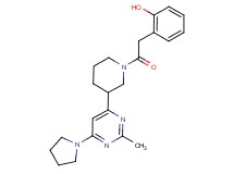 2-(2-{3-[2-methyl-6-(1-pyrrolidinyl)-4-pyrimidinyl]-1-piperidinyl}-2-oxoethyl)phenol