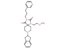 8-(2,3-dihydro-1H-inden-2-yl)-1-(2-methoxyethyl)-3-[3-(3-pyridinyl)propyl]-1,3,8-triazaspiro[4.5]decane-2,4-dione