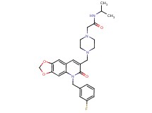2-(4-{[5-(3-fluorobenzyl)-6-oxo-5,6-dihydro[1,3]dioxolo[4,5-g]quinolin-7-yl]methyl}-1-piperazinyl)-N-isopropylacetamide