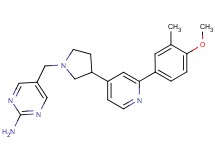 5-({3-[2-(4-methoxy-3-methylphenyl)pyridin-4-yl]pyrrolidin-1-yl}methyl)pyrimidin-2-amine
