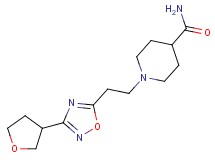 1-{2-[3-(tetrahydrofuran-3-yl)-1,2,4-oxadiazol-5-yl]ethyl}piperidine-4-carboxamide