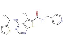 5-methyl-N-(4-pyridinylmethyl)-4-{[1-(2-thienyl)ethyl]amino}thieno[2,3-d]pyrimidine-6-carboxamide
