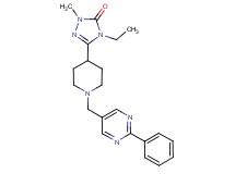 4-ethyl-2-methyl-5-{1-[(2-phenylpyrimidin-5-yl)methyl]piperidin-4-yl}-2,4-dihydro-3H-1,2,4-triazol-3-one