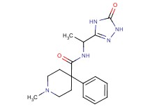1-methyl-N-[1-(5-oxo-4,5-dihydro-1H-1,2,4-triazol-3-yl)ethyl]-4-phenylpiperidine-4-carboxamide