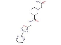 1-(2-amino-2-oxoethyl)-N-{[3-(2-pyrimidinyl)-1,2,4-oxadiazol-5-yl]methyl}-3-piperidinecarboxamide