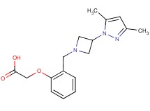 (2-{[3-(3,5-dimethyl-1H-pyrazol-1-yl)azetidin-1-yl]methyl}phenoxy)acetic acid