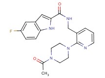 N-{[2-(4-acetyl-1-piperazinyl)-3-pyridinyl]methyl}-5-fluoro-1H-indole-2-carboxamide