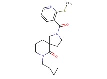 7-(cyclopropylmethyl)-2-{[2-(methylthio)-3-pyridinyl]carbonyl}-2,7-diazaspiro[4.5]decan-6-one