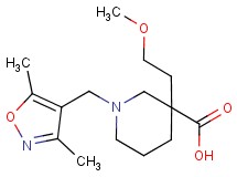 1-[(3,5-dimethyl-4-isoxazolyl)methyl]-3-(2-methoxyethyl)-3-piperidinecarboxylic acid