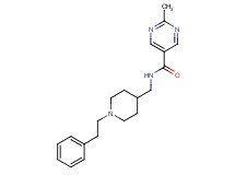 2-methyl-N-{[1-(2-phenylethyl)piperidin-4-yl]methyl}pyrimidine-5-carboxamide