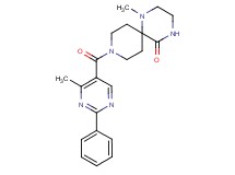 1-methyl-9-[(4-methyl-2-phenylpyrimidin-5-yl)carbonyl]-1,4,9-triazaspiro[5.5]undecan-5-one