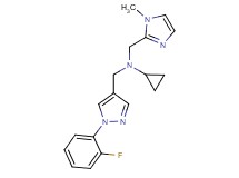 N-{[1-(2-fluorophenyl)-1H-pyrazol-4-yl]methyl}-N-[(1-methyl-1H-imidazol-2-yl)methyl]cyclopropanamine