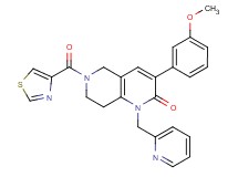 3-(3-methoxyphenyl)-1-(2-pyridinylmethyl)-6-(1,3-thiazol-4-ylcarbonyl)-5,6,7,8-tetrahydro-1,6-naphthyridin-2(1H)-one