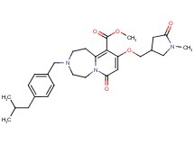 methyl 3-(4-isobutylbenzyl)-9-[(1-methyl-5-oxo-3-pyrrolidinyl)methoxy]-7-oxo-1,2,3,4,5,7-hexahydropyrido[1,2-d][1,4]diazepine-10-carboxylate