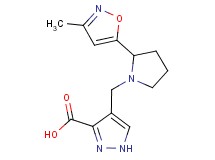 4-{[2-(3-methylisoxazol-5-yl)pyrrolidin-1-yl]methyl}-1H-pyrazole-3-carboxylic acid