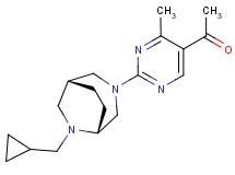 1-{2-[(1R*,5R*)-6-(cyclopropylmethyl)-3,6-diazabicyclo[3.2.2]non-3-yl]-4-methylpyrimidin-5-yl}ethanone