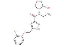 N-ethyl-5-[(2-fluorophenoxy)methyl]-N-[(3S*,4R*)-4-hydroxytetrahydrofuran-3-yl]-1H-pyrazole-3-carboxamide